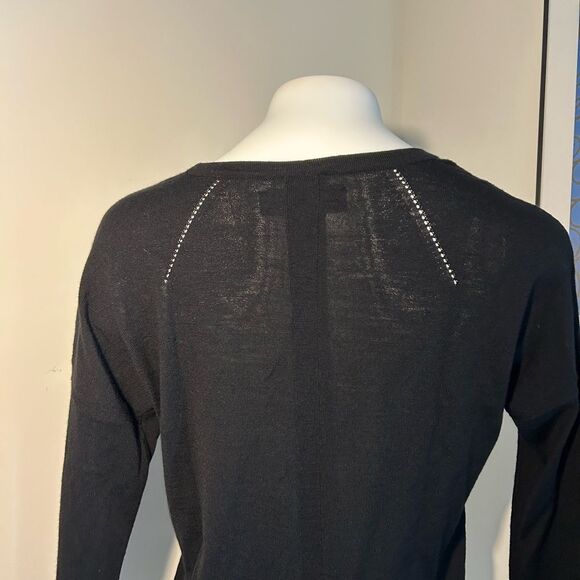 Rag & Bone Black Extra Fine Merino Wool Lightweight Women's Sweater Size S - Picture 4 of 8
